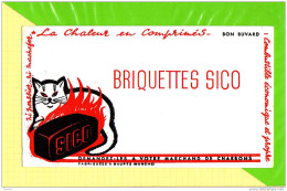 BUVARD&Blotter Paper: Briquettes SICO  Charbons LE CHAT Signé Micha - Electricity & Gas