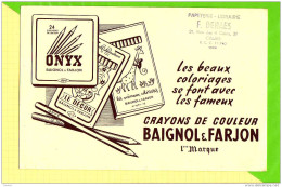 BUVARD & Blotting Paper : Crayons De Couleur BAIGNOL FARJON CALAIS - Papierwaren