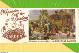 Buvard & Blotting Paper  :  Chocolat CARDON CAMBRAI  : La Dilligence Les Adieux Et La Separation - Kakao & Schokolade