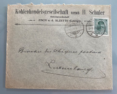 Facture / Enveloppe Ancienne ESCH SUR ALZETTE Luxembourg  1924 KOHLENHANDLUNG SCHULER - Luxembourg