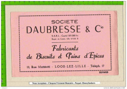 BUVARD  Societé DAUBRESSE Biscuit Et Pain D'Epices LOOS LEZ LILLE - Peperkoeken