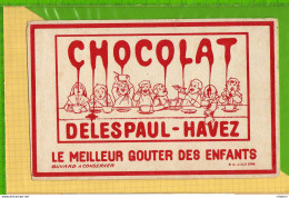 Buvard & Blotting Paper : Chocolat  DELESPAUL HAVEZ Rouge Avec Les Enfants - Chocolade En Cacao