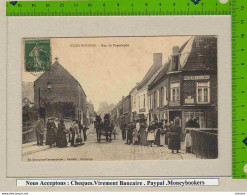 CPA :   STEENWOORDE : Rue Du Popeinghe Attelage Chevaux Belle Animation En Gros Plan - Steenvoorde