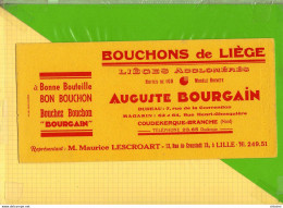 Buvard & Blotting Paper : Grand Format  Bouchon De Liege  BOURGAIN  Lille - Liqueur & Bière