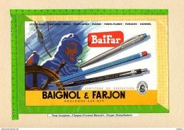 BUVARD : Baignol Et Farjon  Stylots Boulogne Sur Mer .Ref : 395 . 893 - Papelería