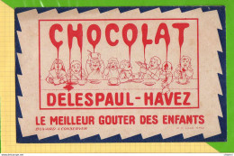 Buvard & Blotting Paper : Chocolat DELESPAUL HAVEZ  LES ENFANTS Bordure Bleu - Chocolade En Cacao