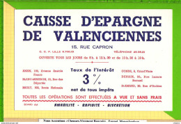 Buvard & Blotting Paper :Caisse D'Epargne De Valenciennes Bleu - Banco & Caja De Ahorros