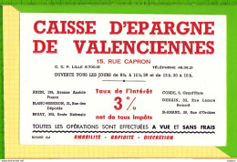 Buvard & Blotting Paper :Caisse D'Epargne De Valenciennes Rouge - Banque & Assurance