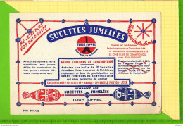 Buvard & Blotting Paper : Sucettes Jumelées Tour Eiffel - Sucreries & Gâteaux