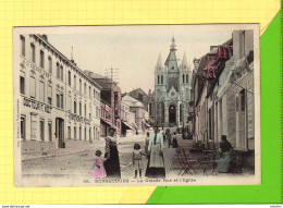 CPA  CONDE Sur ESCAULT  PERUWELZ  BONSECOURS  La Grande Rue Et L'Eglise - Conde Sur Escaut