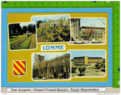 LOMME : NC 131  Multivues Eglise Mairie Jardin  Blason - Lomme