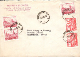 POLOGNE AFFRANCHISSEMENT COMPOSE SUR LETTRE POUR L'ALLEMAGNE 1962 - Covers & Documents