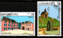 LUXEMBOURG, LUXEMBURG 2001, MI 1524 -1525, SEHENSWÜRDIGKEITEN,  GESTEMPELT, OBLITERE - Oblitérés