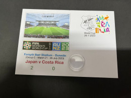 26-7-2023 (3 S 48) FIFA Women's Football World Cup Match 21 (stamp + Coin) Japan (2) V Costa Rica (0) - 2 Dollars