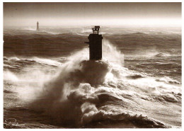 N°108183 -cpsm Tempête Sur L'Iroise -Finistère Nord- - Lighthouses