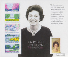 USA Block65 (kompl.Ausg.) Postfrisch 2012 Lady Bird Johnson - Unused Stamps