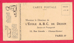 Cpa L'Ecole A.B.C De Dessin Paris 8e, Voir Scannes, Original, Publicité - Ecoles