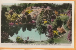 Butchart Gardens Victoria BC Canada Old Real Photo Postcard - Victoria