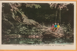 Butchart Gardens Victoria BC Canada Old Real Photo Postcard - Victoria