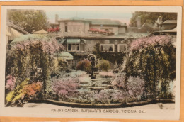 Butchart Gardens Victoria BC Canada Old Real Photo Postcard - Victoria