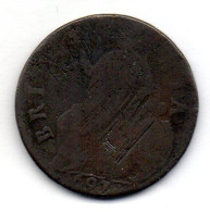 GREAT BRITAIN - 1/2 Penny, Copper, Year 1697, KM # 483.1 - B. 1/2 Penny