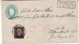 PRUSSIA 1850 +  Letter Sent  From Bunzlau / Bolesławiec / - Postal  Stationery