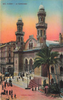 ALGERIE - Alger - La Cathédrale - Animé - Colorisé - Carte Postale Ancienne - Alger