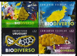 URUGUAY, 2023,  MNH, BIODIVERSITY,FISH, BIRDS, STYLIZED, 1v - Protection De L'environnement & Climat