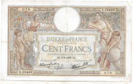 Billet 100 Francs Olivier Merson 1938 BJ - 100 F 1908-1939 ''Luc Olivier Merson''