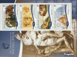 Togo 6544-6547 Kleinbogen (kompl. Ausgabe) Postfrisch 2015 Michelangelo - Togo (1960-...)