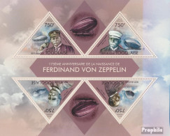 Togo 5021-5024 Kleinbogen (kompl. Ausgabe) Postfrisch 2013 Ferdinand Von Zeppelin - Togo (1960-...)