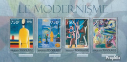 Togo 4781-4784 Kleinbogen (kompl. Ausgabe) Postfrisch 2013 Modernismus - Togo (1960-...)