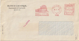 Affrancature Meccaniche Rosse (EMA) - Spagna- Madrid 1975 - BANCO Centrale - - Maschinenstempel (EMA)