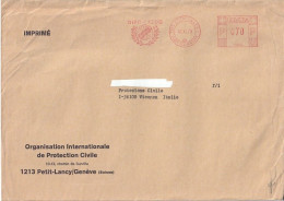 Affrancature Meccaniche Rosse (EMA) - Svizzera- Madrid 1979 - Organisation Internationale De Protection Civile - - Postage Meters