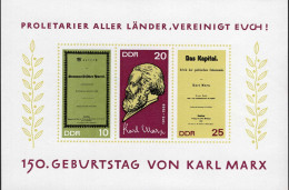 DDR Block 027 Karl Marx Postfrisch MNH ** Neuf - 1950-1970