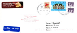 CANADA AFFRANCHISSEMENT COMPOSE SUR LETTRE POUR LA FRANCE 2013 - Storia Postale