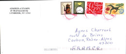 USA ETATS UNIS AFFRANCHISSEMENT COMPOSE SUR LETTRE POUR LA FRANCE 2012 - Storia Postale