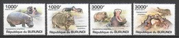 Burundi 2011 Mi 1982-1985 MNH HIPPO - Rinoceronti