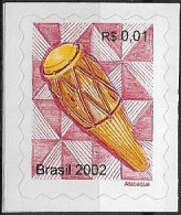 BRAZIL - DEFINITIVES: MUSICAL INSTRUMENTS (CONGA DRUM, SELF-ADHESIVE) 2002 - MNH - Musique