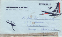 AUSTRALIA - AEROGRAMME 9c 1967 - USA / *1129 - Aerogramme