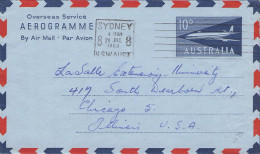 AUSTRALIA - AEROGRAMME 10c 1963 - USA / *1130 - Aerogrammi