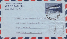 AUSTRALIA - AEROGRAMME 10c 1964 - USA / *1131 - Aerogramas