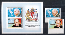 BRITISH ANTARCTIC TERRITORY 1974 BIRTH CENTENAIRY OF SIR WINSTON CHURCHILL                                         Hk713 - Ongebruikt