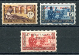 RC 25674 AEF AFRIQUE EQUATORIALE COTE 25€ N° 92 - 97 - 99  SURCHARGE AFRIQUE FRANÇAISE LIBRE NEUF ** MNH TB - Nuevos