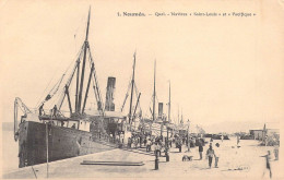 FRANCE - NOUVELLE CALEDONIE - Quai - Navires Saint Louis Et Pacifique - Carte Postale Ancienne - Nouvelle Calédonie