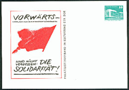 GA PP17/36 * Schwerin Freundschaft Sowjetunion Rote Fahne, Solidarität - Private Postcards - Mint