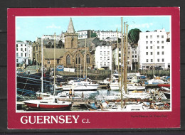 GUERNESEY. Carte Postale écrite. Yacht Marina/St-Peter Port. - Guernsey