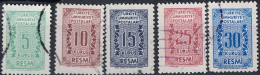 Türkei Turkey Turquie - Dienst/Service Wertziffer Und Ranken. (MiNr: 79/83) 1962 - Gest Used Obl - Dienstmarken