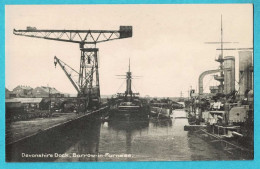 * Barrow In Furness - Cumberland (United Kingdom - England) * (86/27) Devonshire Dock, Bateau, Boat, Port, Old, Rare - Barrow-in-Furness