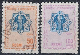 Türkei Turkey Turquie - Dienst/Service Ornamente (MiNr: 110/1) 1966 - Gest Used Obl - Timbres De Service